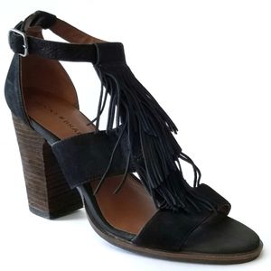 Lucky Brand | Leesha Boho Fringe Strap Block Heel US 9